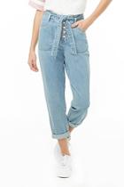 Forever21 Button-fly Straight-leg Jeans