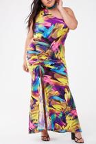 Forever21 Plus Size Abstract Watercolor Dress