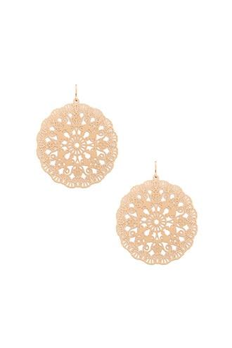 Forever21 Filigree Disc Drop Earrings