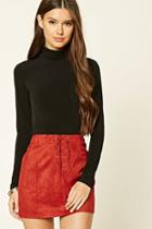 Forever21 Women's  Stretch-knit Turtleneck Top