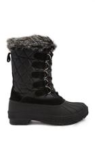 Forever21 Quilted Faux Fur-trim Duck Boots