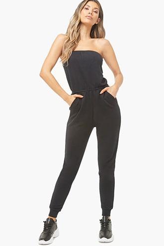 Forever21 French Terry Tube Jogger Jumpsuit