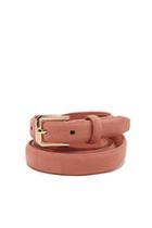 Forever21 Coral Skinny Faux Leather Belt