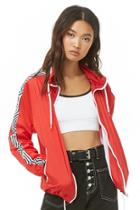 Forever21 Abstract Striped Windbreaker