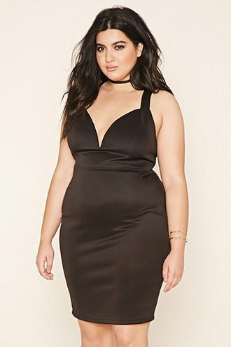 Forever21 Plus Women's  Plus Size Strappy Bodycon Dress