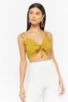Forever21 Double Tie-front Cami Crop Top