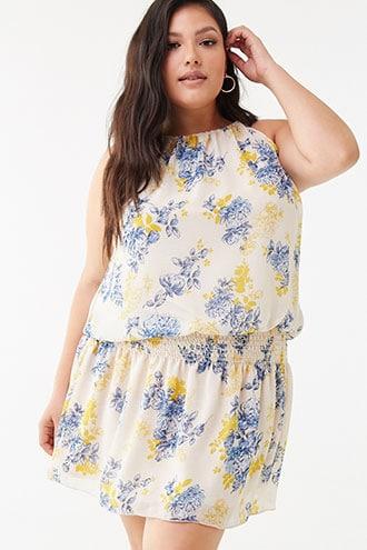 Forever21 Plus Size Floral Blouson Dress