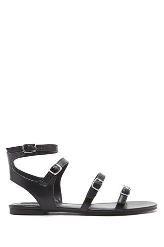 Forever21 Buckled Faux Leather Sandals