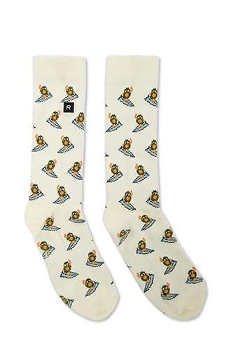 Forever21 Men Richer Poorer Surfing Avocado Crew Socks