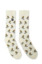 Forever21 Men Richer Poorer Surfing Avocado Crew Socks