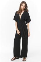 Forever21 Wide-leg V-neck Jumpsuit