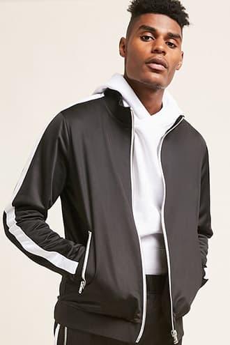 Forever21 Stripe-trim Track Jacket