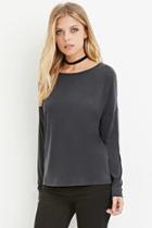 Forever21 Contemporary Boxy Long-sleeve Top