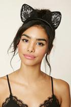 Forever21 Floral Lace Cat Ear Headband