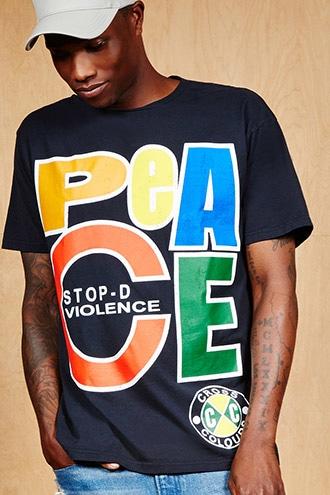 Forever21 Cross Colours Peace Graphic Tee