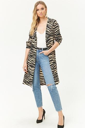 Forever21 Tiger Print Duster Jacket
