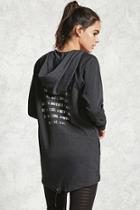 Forever21 Active Longline Graphic Hoodie