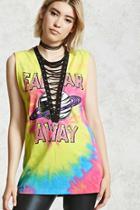 Forever21 Lace-up Tie-dye Graphic Tee