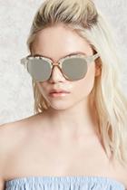 Forever21 Faux Marble Browline Sunglasses