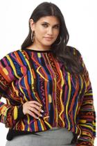 Forever21 Plus Size Multicolored Cable Knit Sweater
