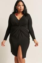 Forever21 Plus Size Plunging Twist-front Dress