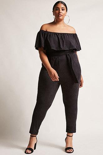 Forever21 Plus Size Faux Suede Jumpsuit