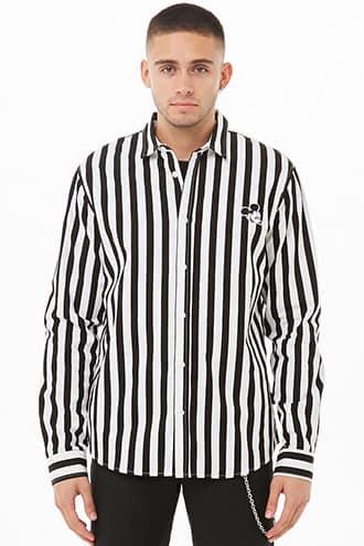 Forever21 Mickey Mouse Striped Shirt
