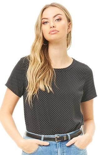 Forever21 Pin Dot Print Top