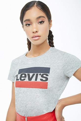 Forever21 Levis Slim Crew Logo Tee