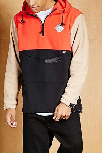 Forever21 All Good Zip-up Fleece Pullover