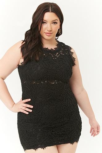 Forever21 Plus Size Rope Eyelash Lace Dress