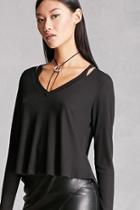 Forever21 Ash Rain + Oak Waffle Knit Top