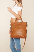 Forever21 Brown Faux Leather Tote