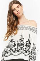Forever21 Selfie Leslie Embroidered Off-the-shoulder Top