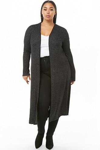 Forever21 Plus Size Longline Brushed Knit Cardigan