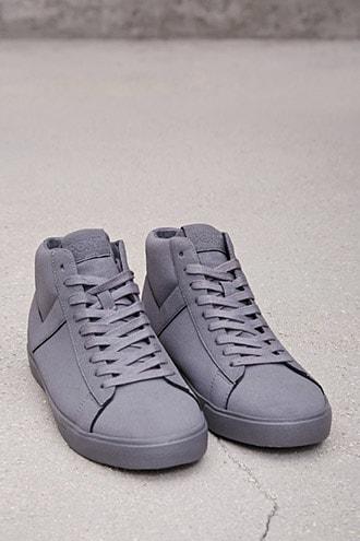Forever21 Pony Nubuck High-top Sneakers