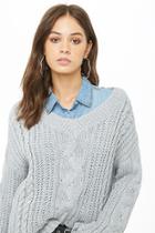Forever21 V-neck Dropped Shoulder Sweater