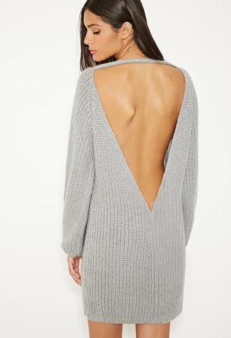 Forever21 Mlm V-cut Back Sweater Dress