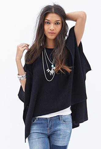 Forever21 Popcorn Knit Cape