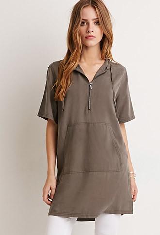 Forever21 Zipped Hoodie Dress