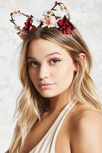 Forever21 Flower Cat Ear Headband