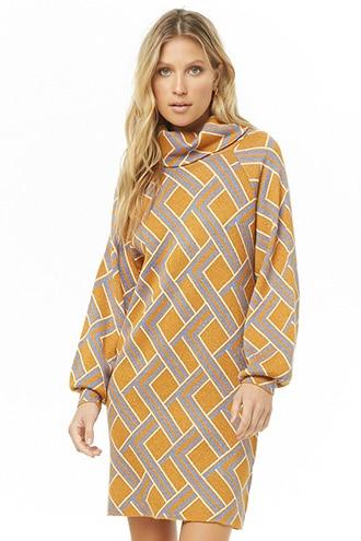 Forever21 Retro Metallic Sweater Dress