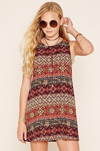 Forever21 Women's  Geo Print Shift Dress