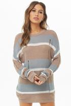 Forever21 Striped Distressed Sweater