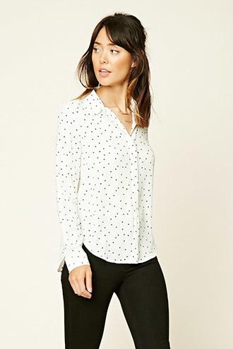 Love21 Women's  Contemporary Star Print Top