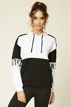Forever21 Women's  Active Unedited Graphic Hoodie