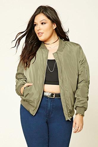 Forever21 Plus Women's  Plus Size Bomber Jacket