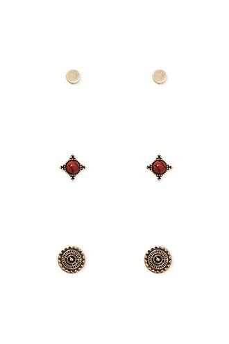 Forever21 Faux Stone Stud Earring Set