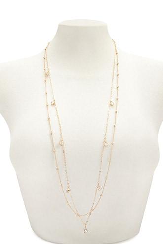 Forever21 Layered Rhinestone & Stud Belly Chain