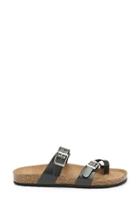 Forever21 Toe-loop Faux Leather Sandals